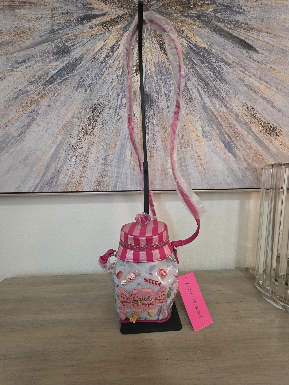 Betsy Johnson Candy Shoppe Clear Pink Bag NWT - Picture 5 of 10